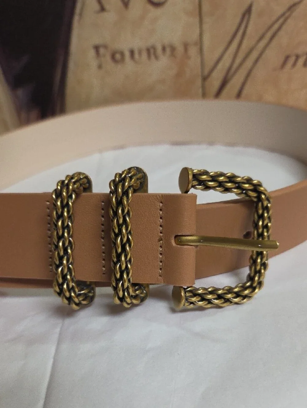 White House Black Market Braided Buckle Belt